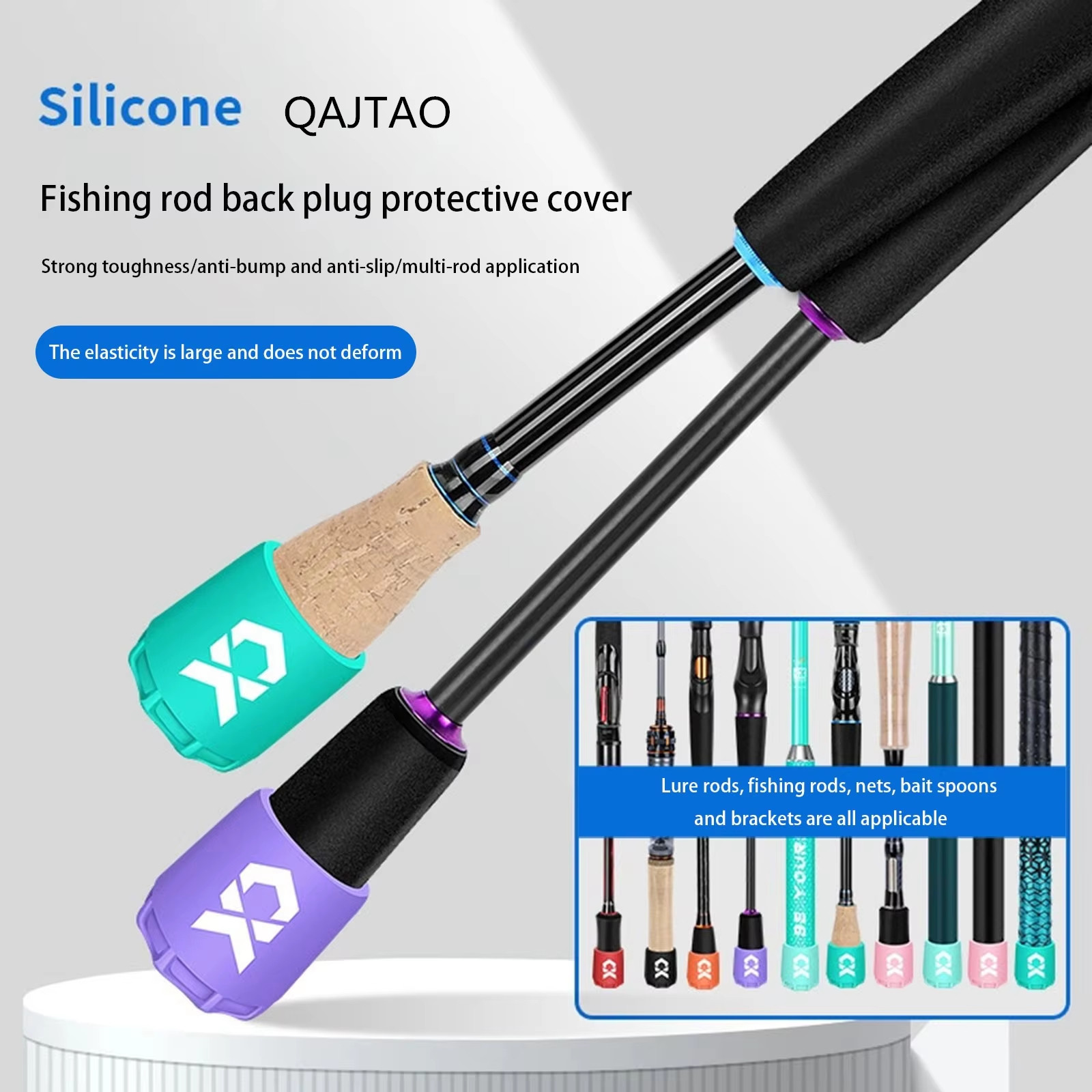 Fishing Rod Case - Silikonowa osłonka na koniec wędki, lekka,