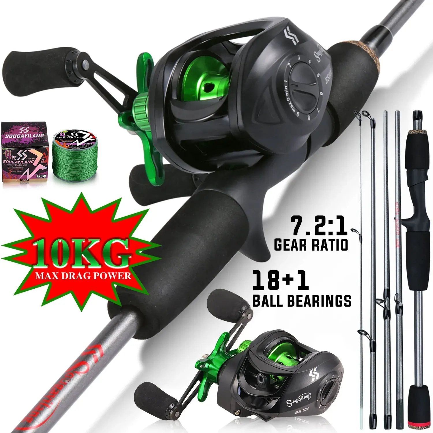 Fishing Rod Combo - Wędka Sougayilang Combo 1,7 m Wędka