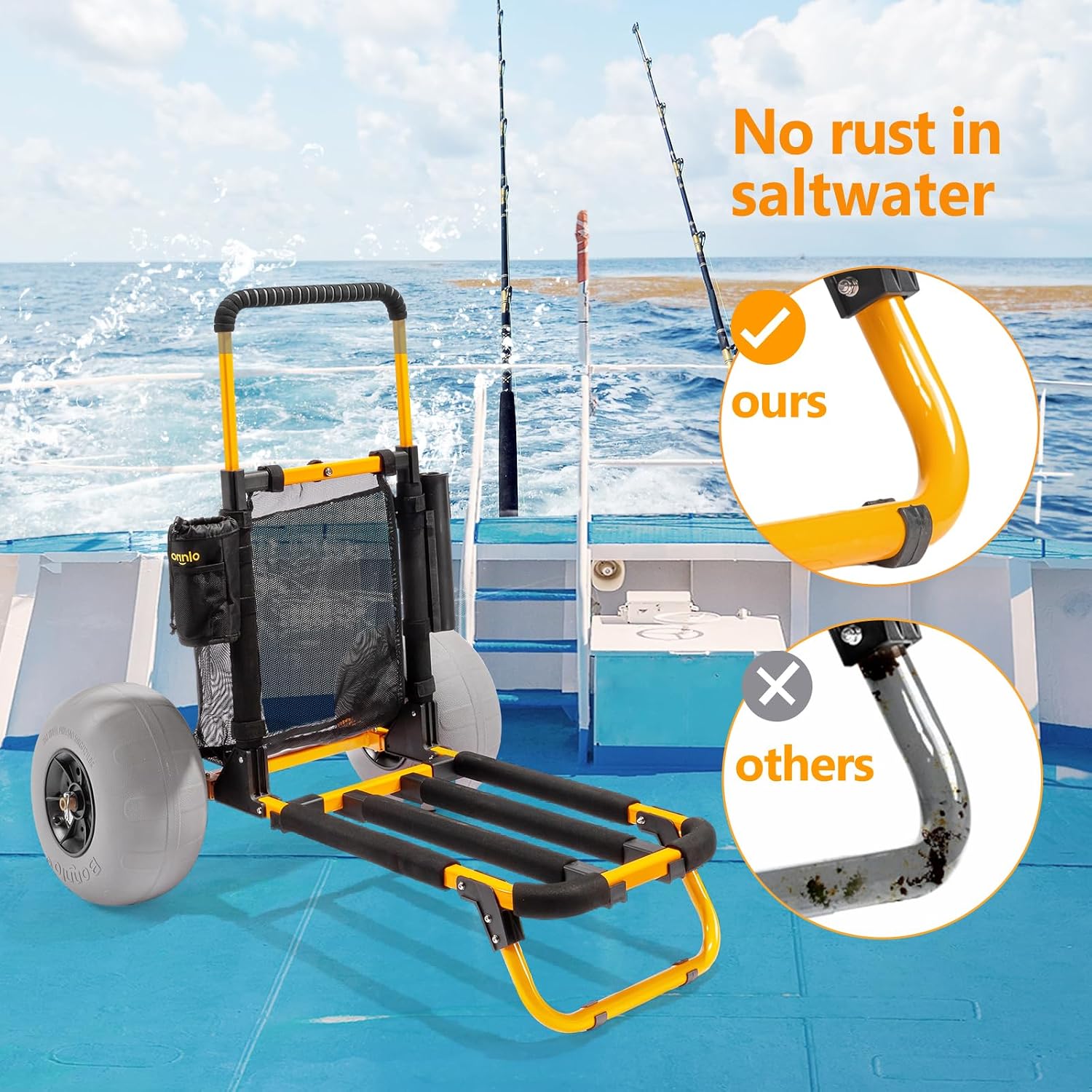 Wózek plażowy Bonnlo, wózek do – Fishing Rod Holder recenzja i cena