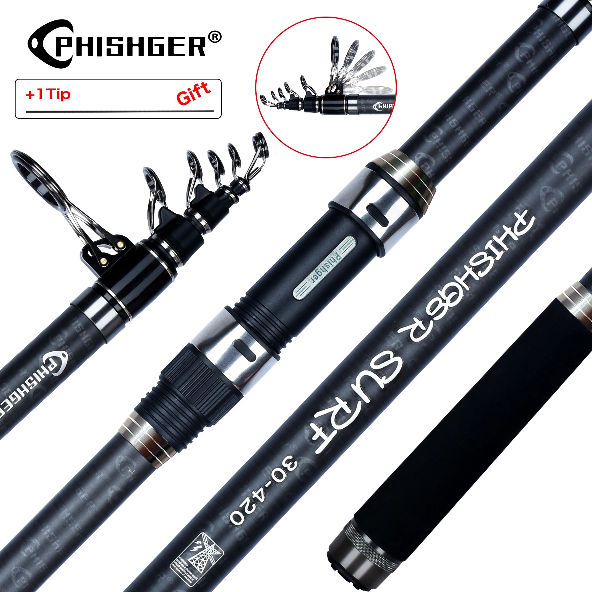 PHISHGER teleskopowa wędka spi – Fishing Rod Surf recenzja i cena