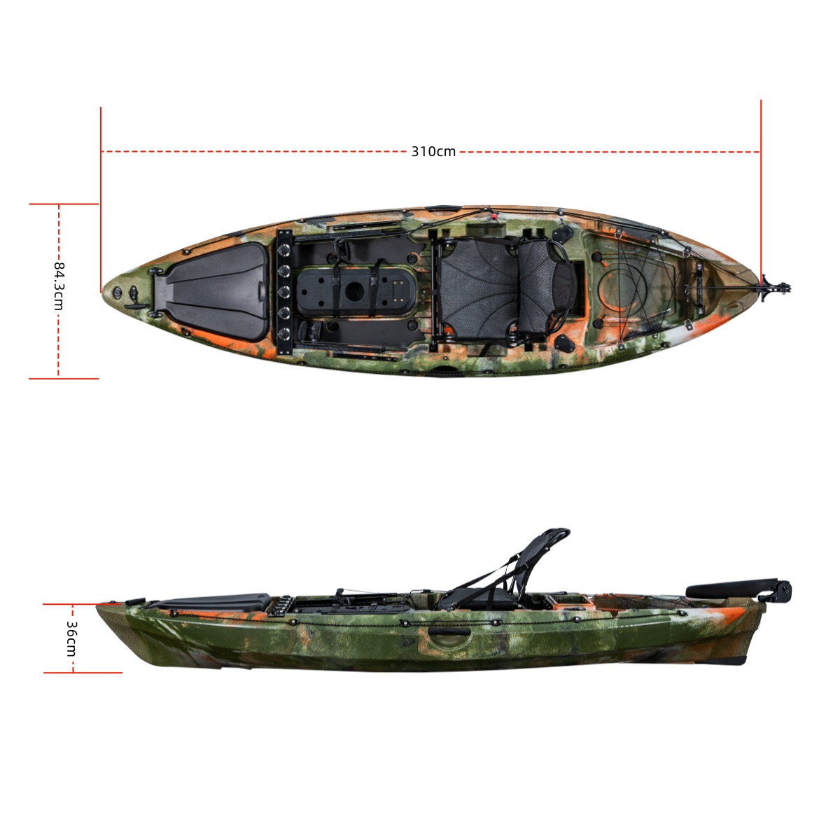 Pierwsza klasa pojedynczy kaja – Fishing Rod Boat recenzja i cena