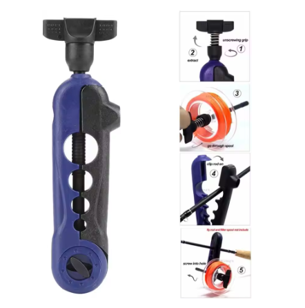 Niebieski przenośny nawijak do – Fishing Rod Spinning recenzja i cena